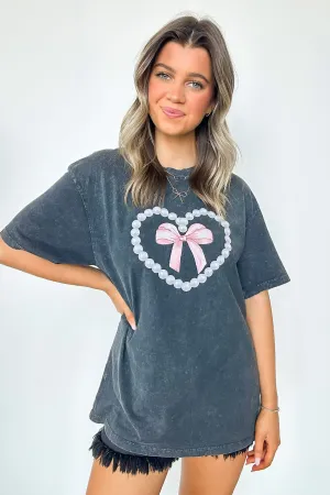 Pearls and Bows Vintage Graphic Tee - FINAL SALE