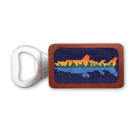 Smathers & Branson Lake Trout Needlepoint Bottle Opener - Dark Navy
