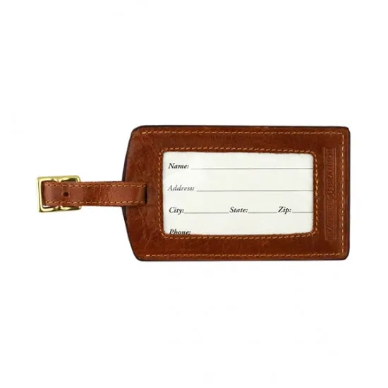 Smathers & Branson Yellow Lab Needlepoint Luggage Tag - Classic Navy