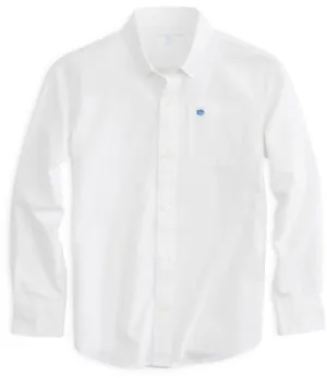 Southern Tide Boys Oxford Sport Shirt - Classic White