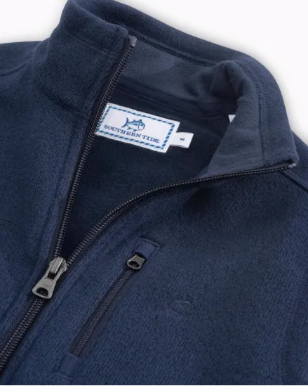 Southern Tide Boys Samson Peak Fleece Vest - Heather True Navy