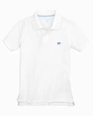 Southern Tide Boys Skipjack Polo - Classic White