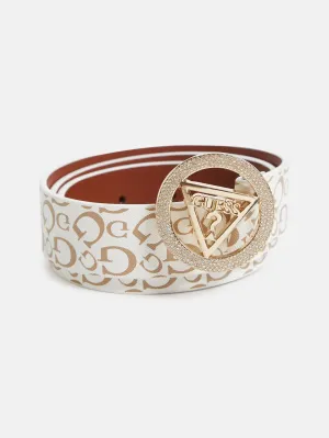 Sparkle Buckle Logo Belt