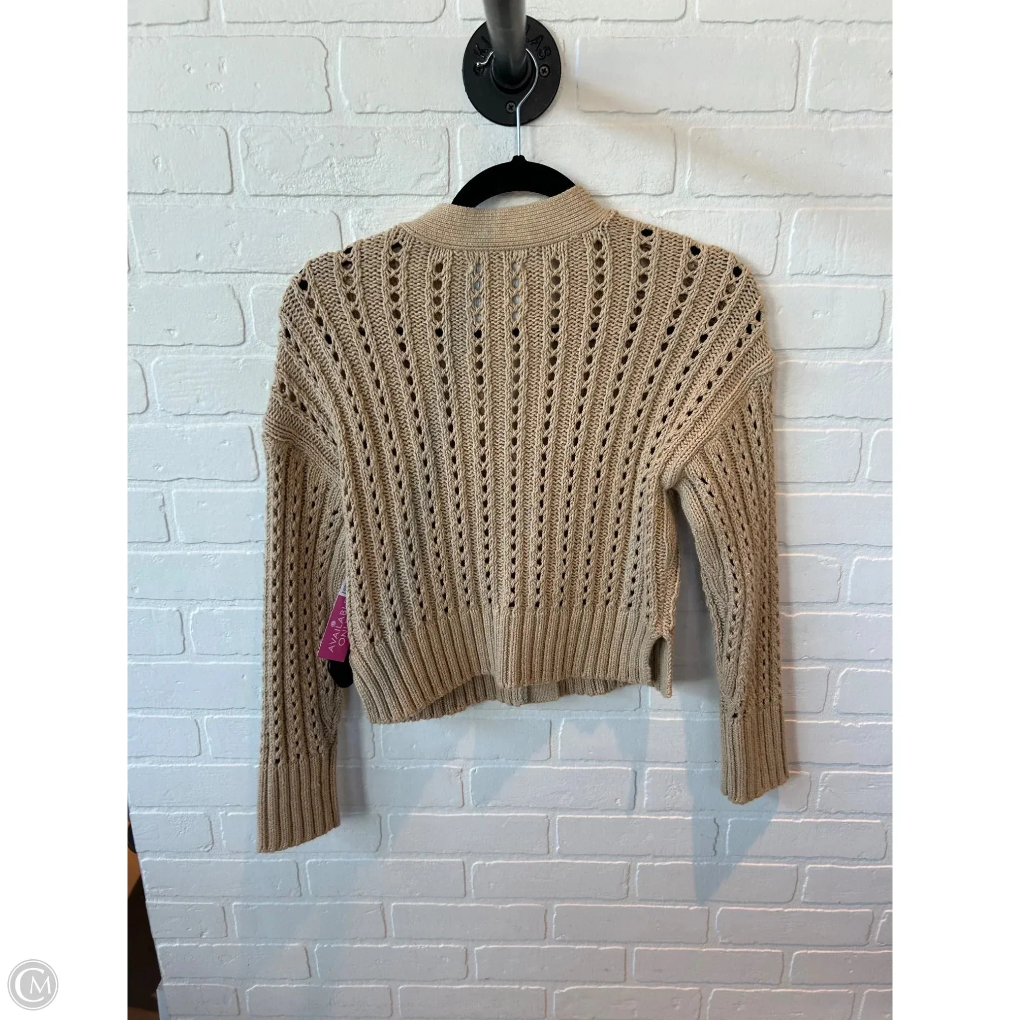Sweater Cardigan By Abercrombie And Fitch In Tan, Size: Xs