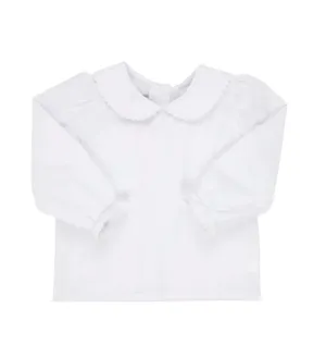 The Beaufort Bonnet Company Maude's Peter Pan Collar Shirt - Worth Avenue White With Ric Rac