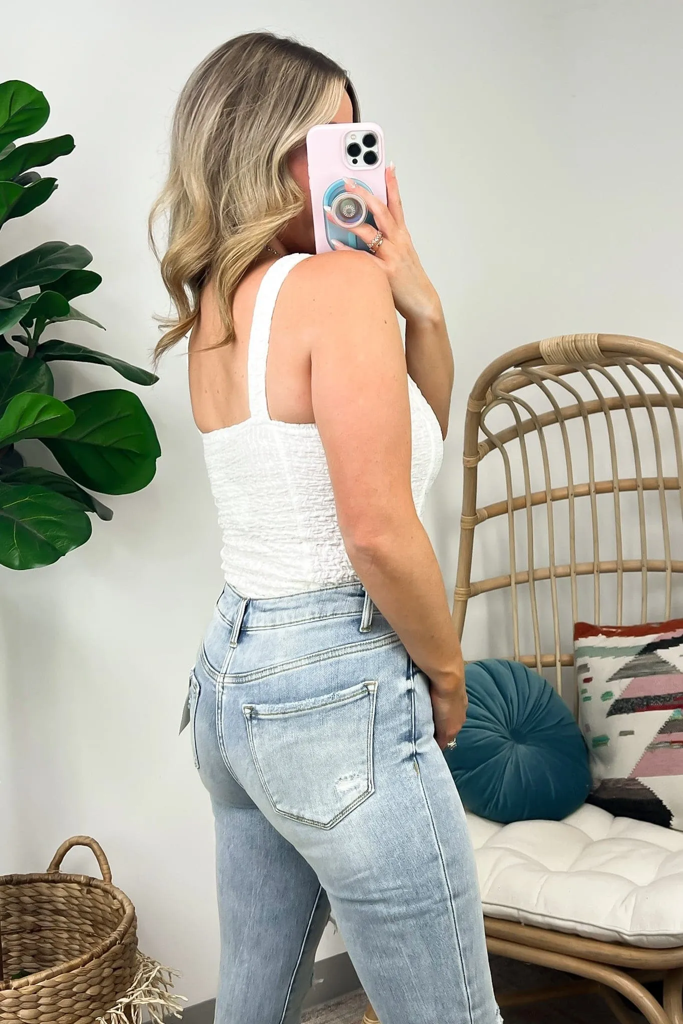 Versatile Energy Textured Sleeveless Bodysuit - FINAL SALE