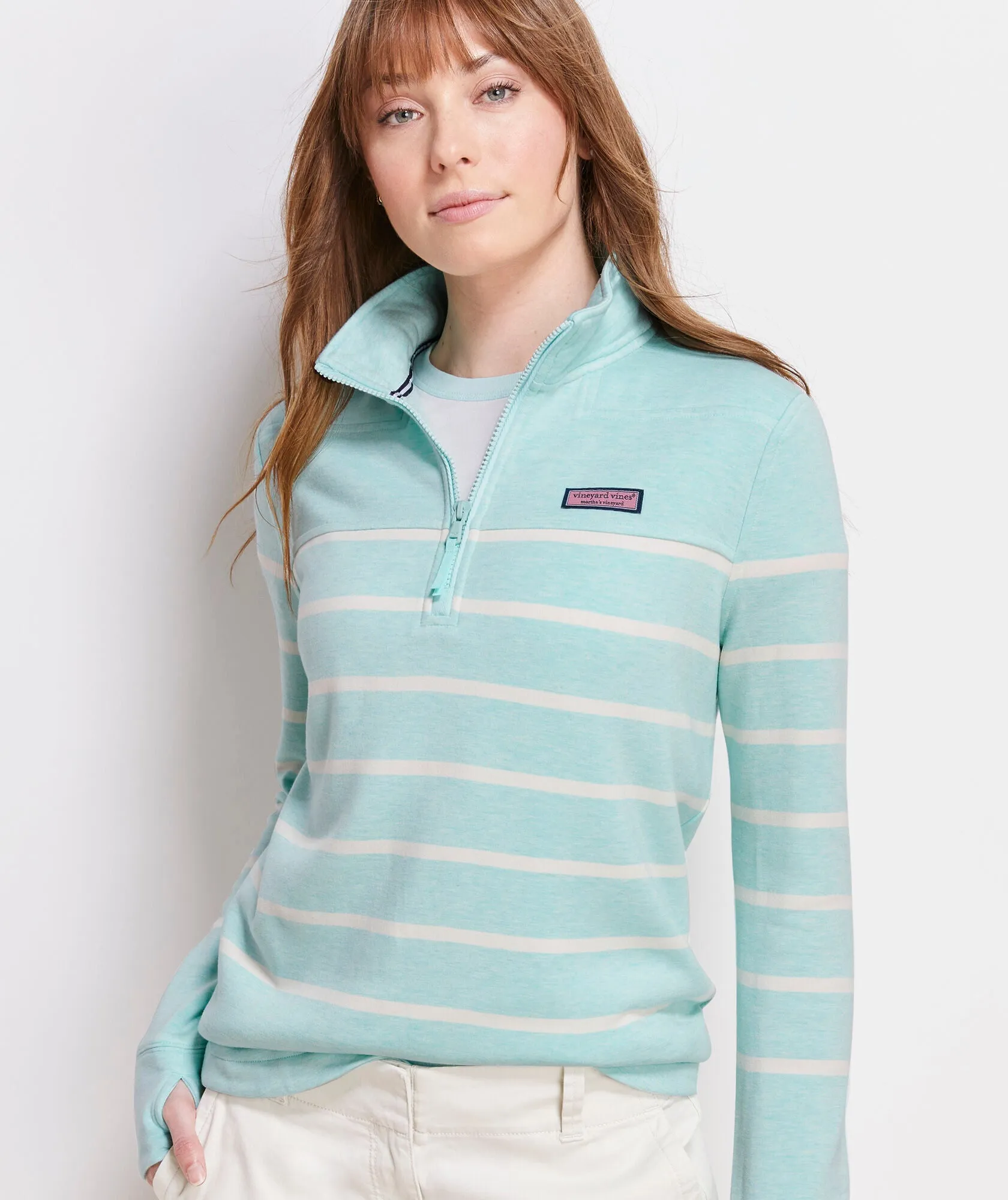 Vineyard Vines Dreamcloth Striped Relaxed Shep Shirt - Crystal Blue