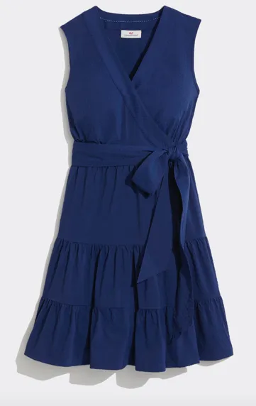 Vineyard Vines Harbor Wrap Dress - Deep Bay