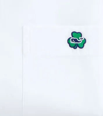 Vineyard Vines Lucky Clover Slim Tucker Shirt - White Cap