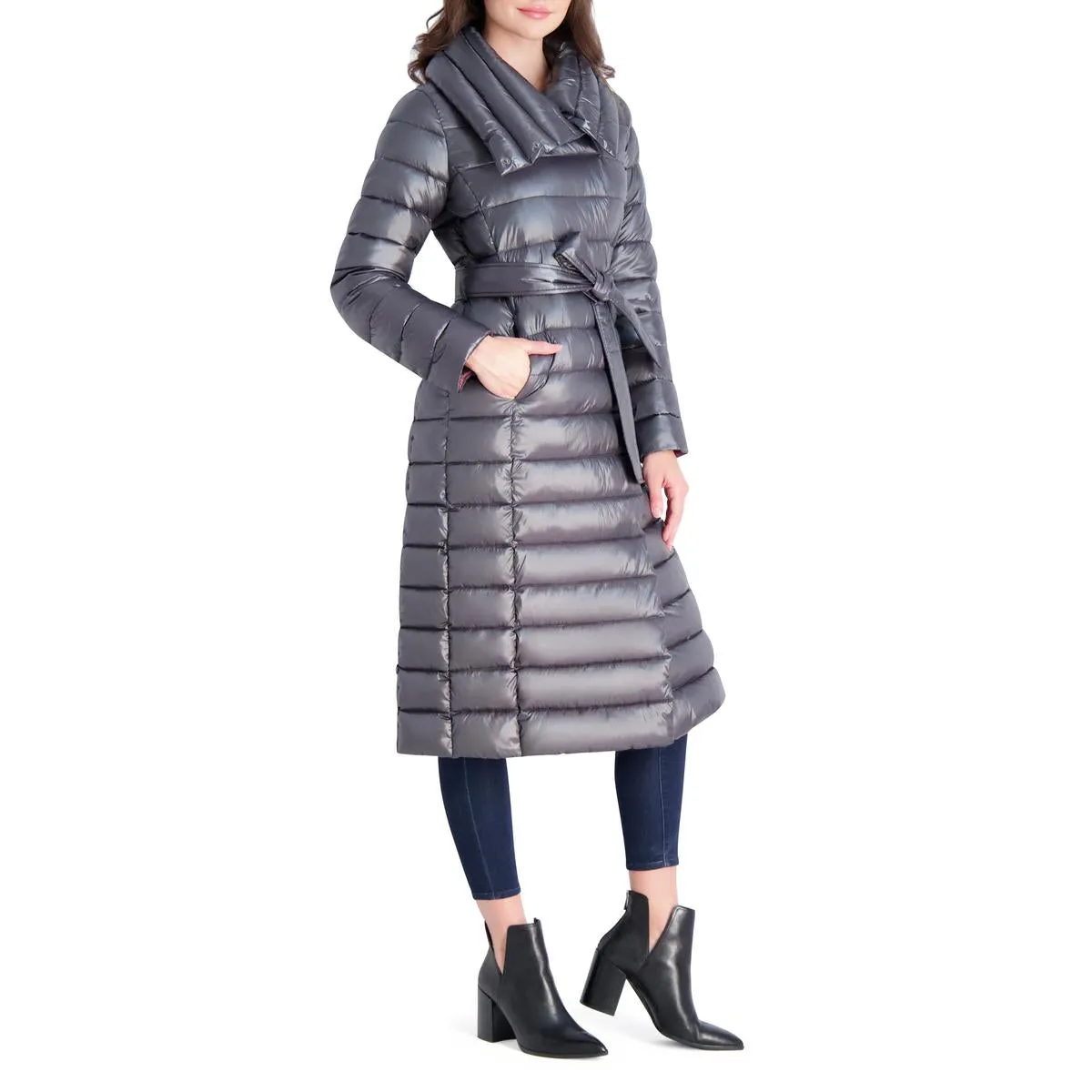Womens Quilted Long Puffer Jacket