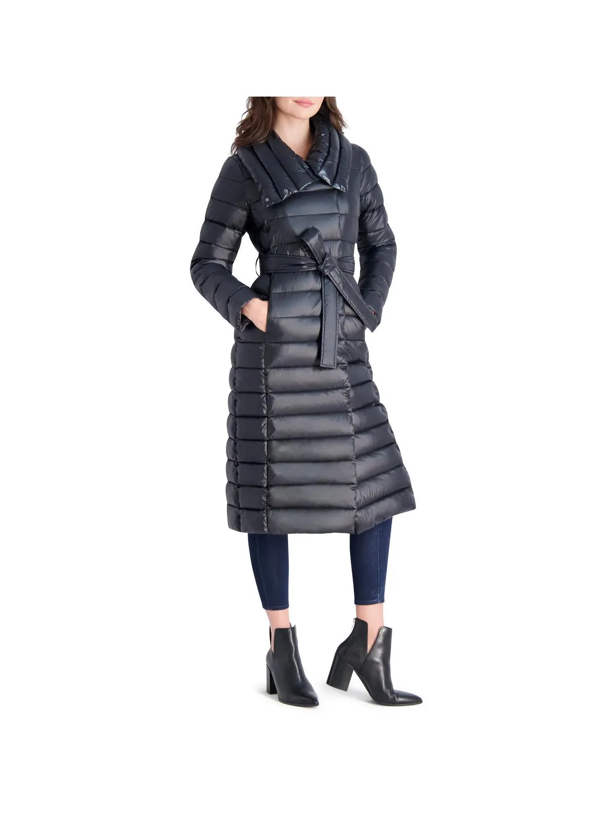 Womens Quilted Long Puffer Jacket